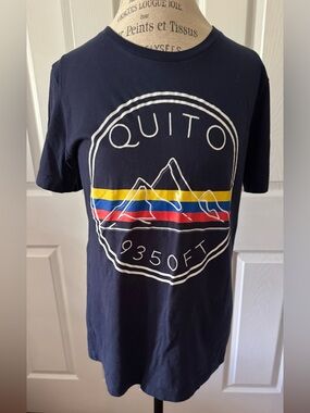 Bella Canvas Navy Quito Graphic Tee  Ecuador Medium